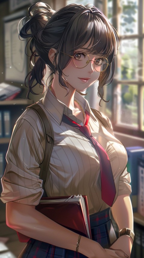 High School Anime Cute Women Teacher (75)