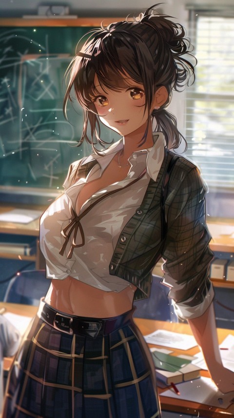 High School Anime Cute Women Teacher (126)