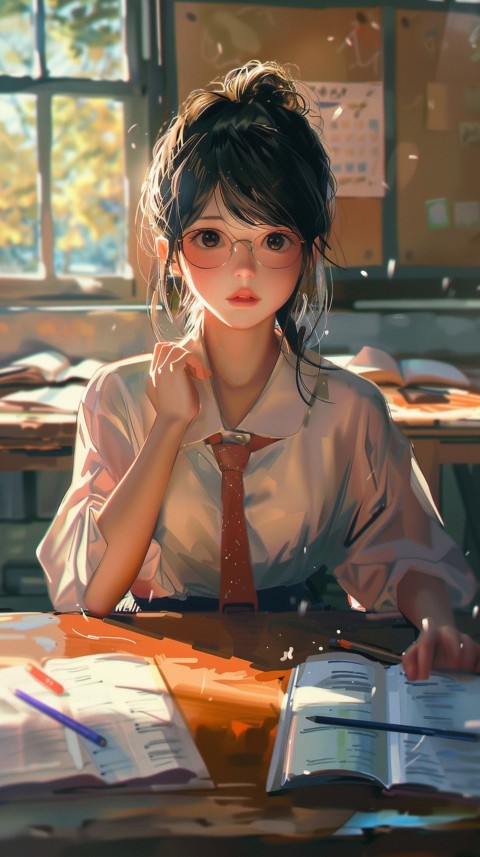 High School Anime Cute Women Teacher (106)