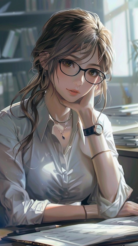 High School Anime Cute Women Teacher (166)