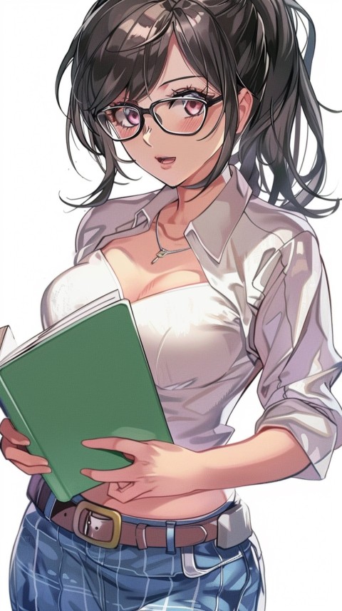 High School Anime Cute Women Teacher (161)