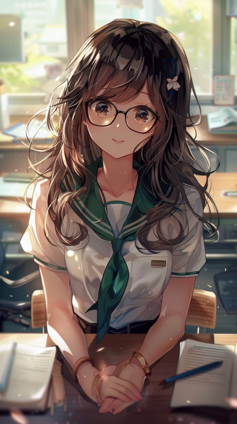 High School Anime Cute Women Teacher (157)
