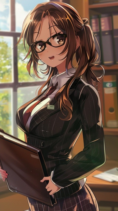 High School Anime Cute Women Teacher (154)