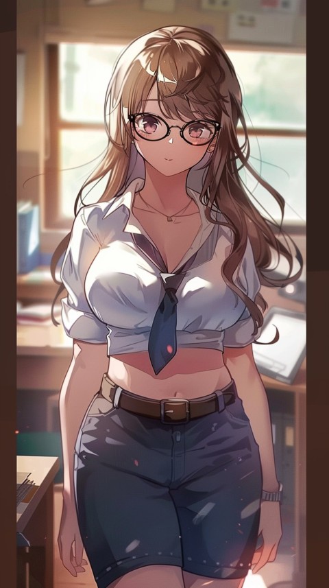 High School Anime Cute Women Teacher (223)