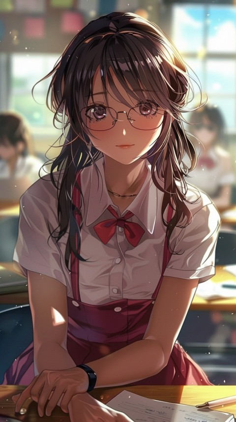 High School Anime Cute Women Teacher (282)