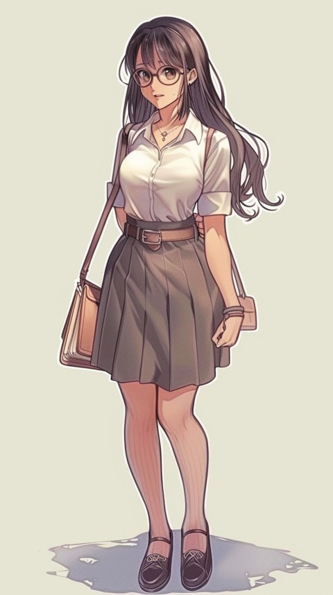 High School Anime Cute Women Teacher (333)