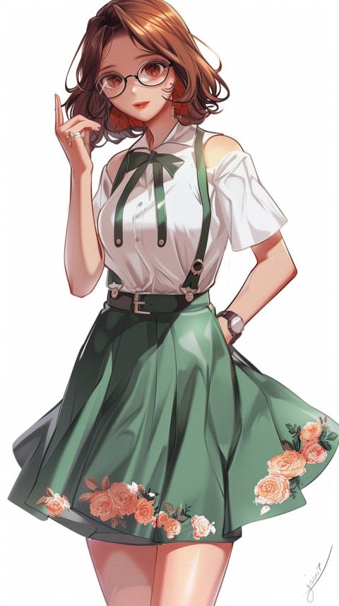 High School Anime Cute Women Teacher (307)