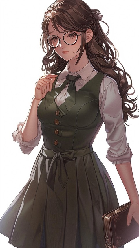 High School Anime Cute Women Teacher (337)