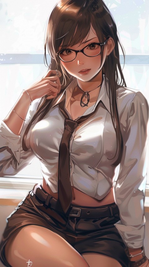 High School Anime Cute Women Teacher (332)