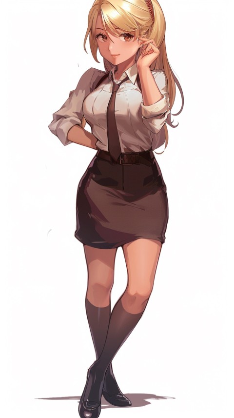 High School Anime Cute Women Teacher (355)