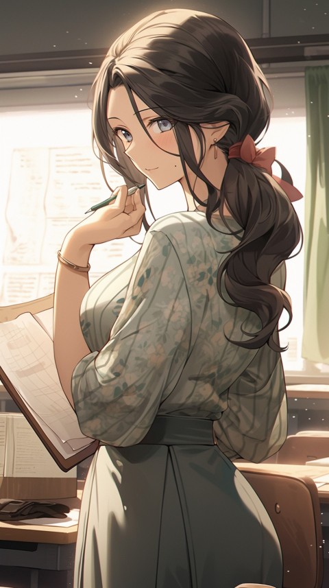 High School Anime Cute Women Teacher (373)