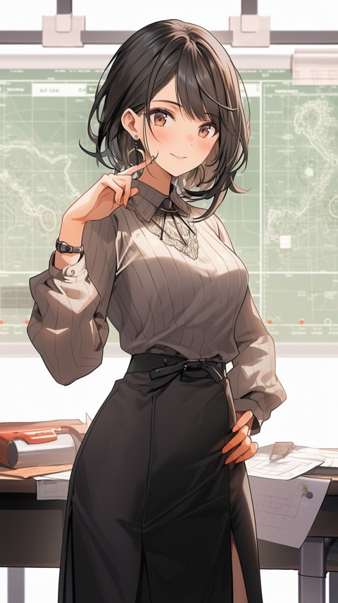 High School Anime Cute Women Teacher (386)