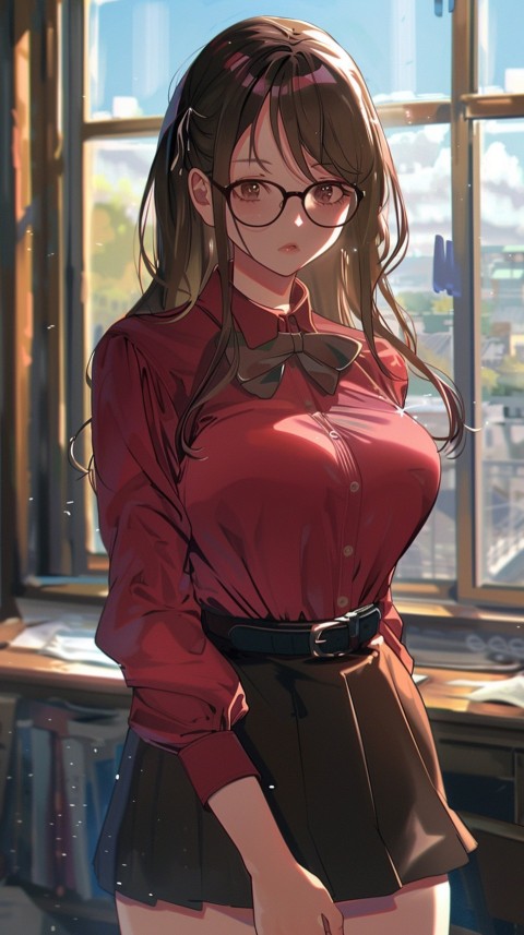 High School Anime Cute Women Teacher (362)