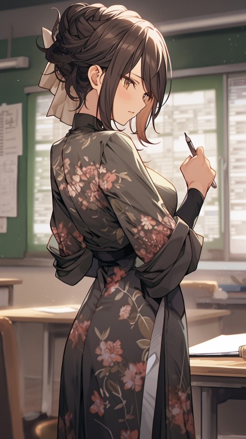 High School Anime Cute Women Teacher (381)