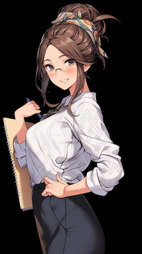 High School Anime Cute Women Teacher (423)