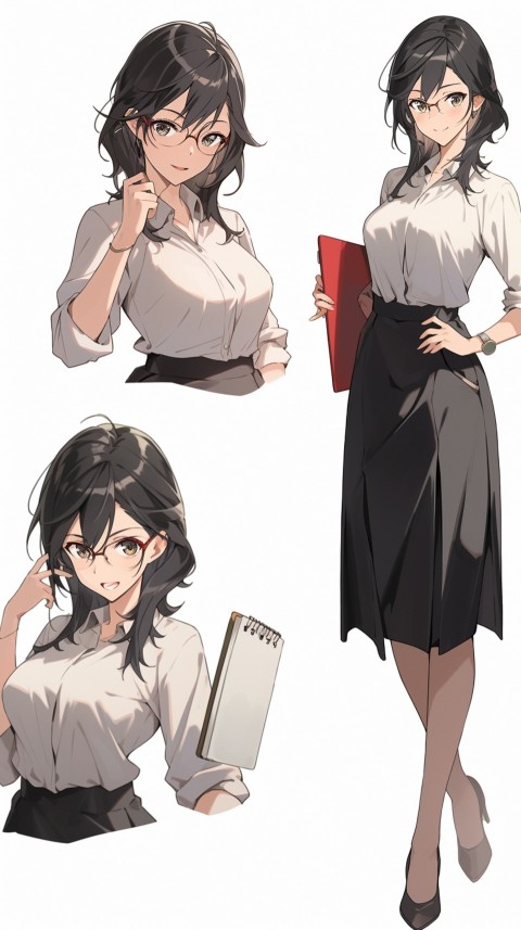 High School Anime Cute Women Teacher (435)
