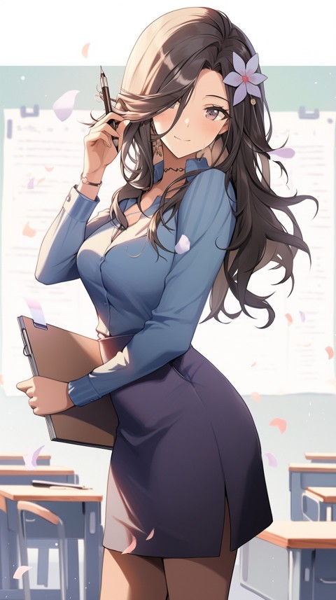 High School Anime Cute Women Teacher (427)