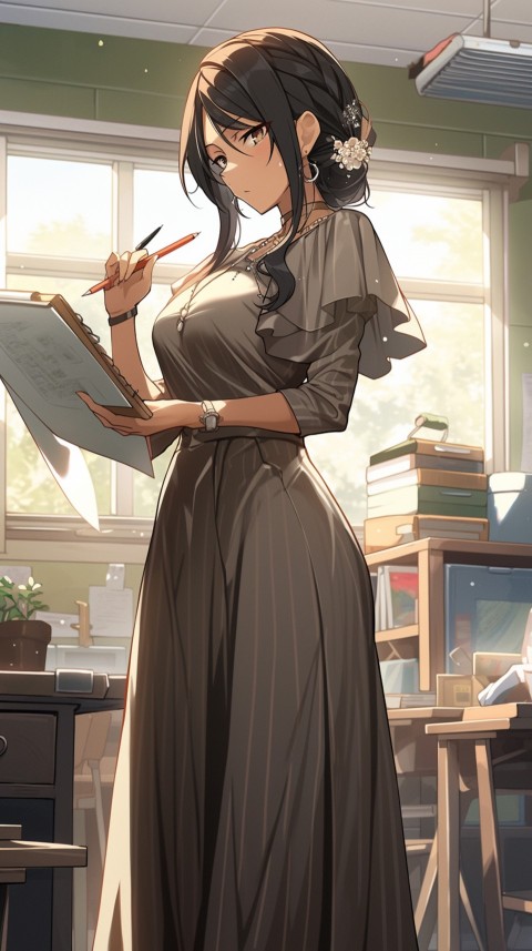 High School Anime Cute Women Teacher (447)