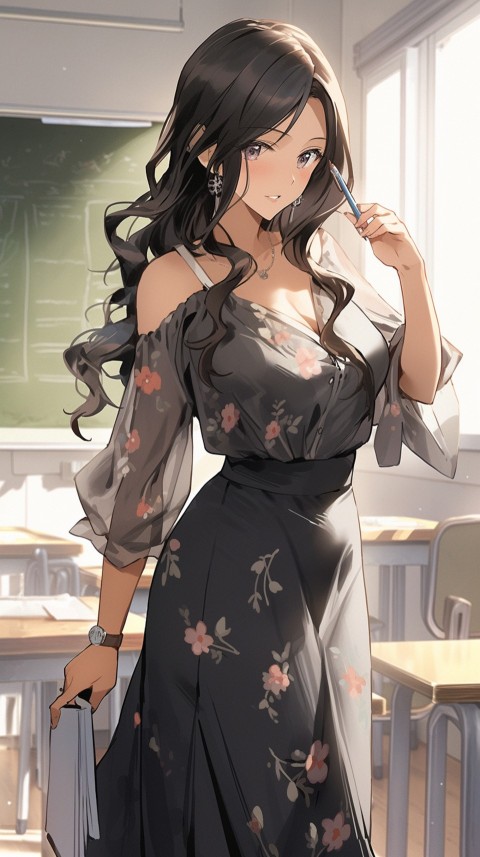 High School Anime Cute Women Teacher (433)