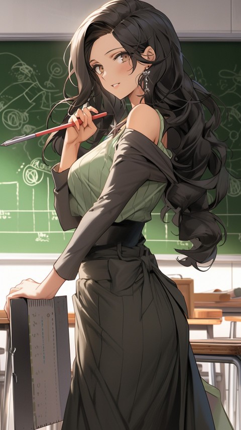 High School Anime Cute Women Teacher (428)
