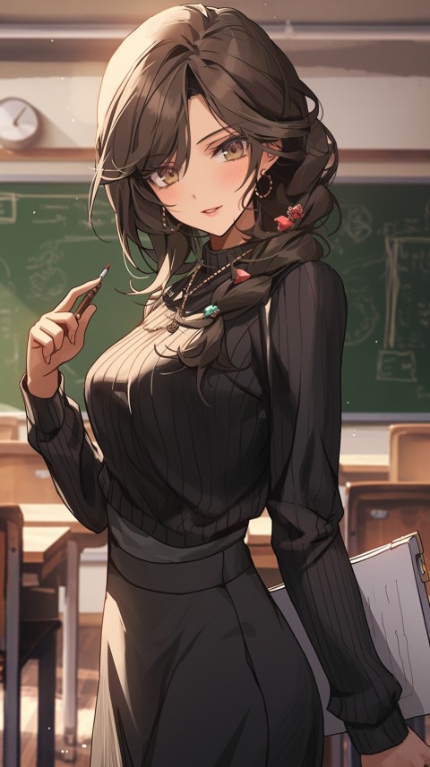 High School Anime Cute Women Teacher (401)