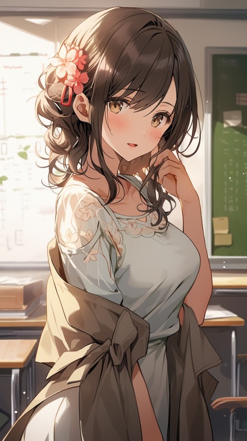 High School Anime Cute Women Teacher (448)