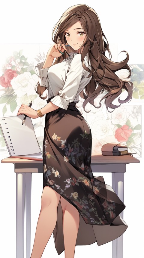 High School Anime Cute Women Teacher (468)