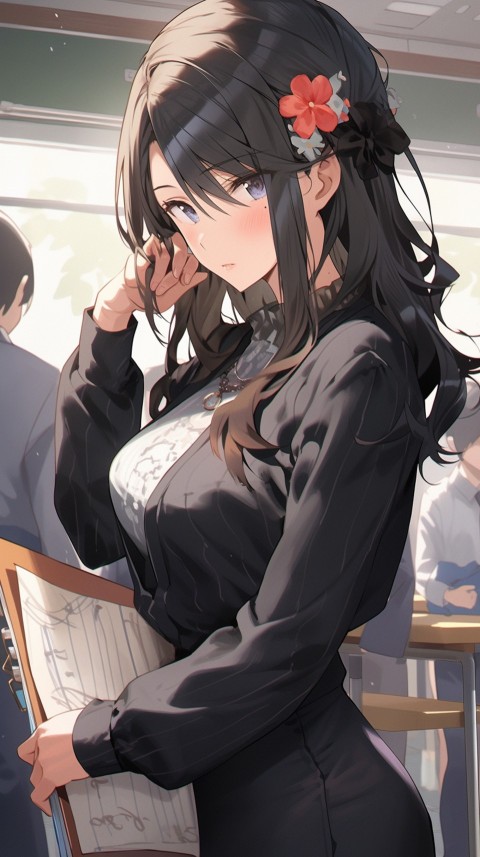 High School Anime Cute Women Teacher (499)