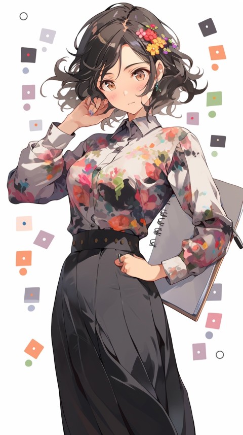 High School Anime Cute Women Teacher (540)