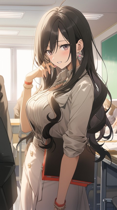 High School Anime Cute Women Teacher (501)