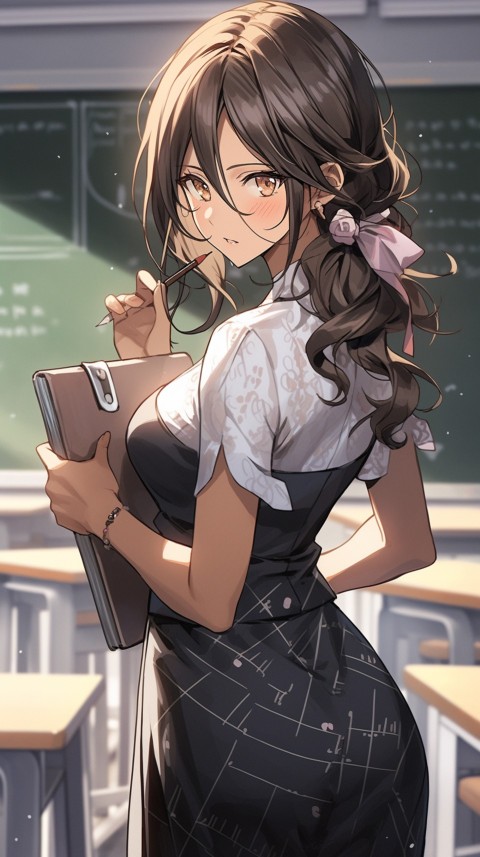 High School Anime Cute Women Teacher (541)
