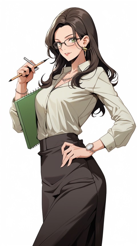 High School Anime Cute Women Teacher (578)