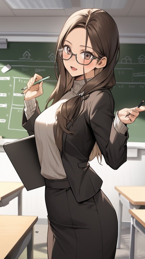 High School Anime Cute Women Teacher (576)