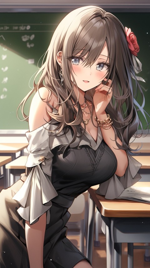 High School Anime Cute Women Teacher (555)