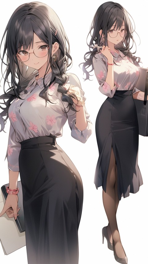 High School Anime Cute Women Teacher (567)