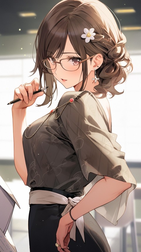 High School Anime Cute Women Teacher (583)