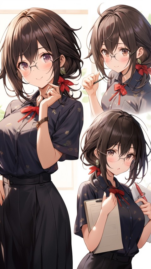 High School Anime Cute Women Teacher (591)