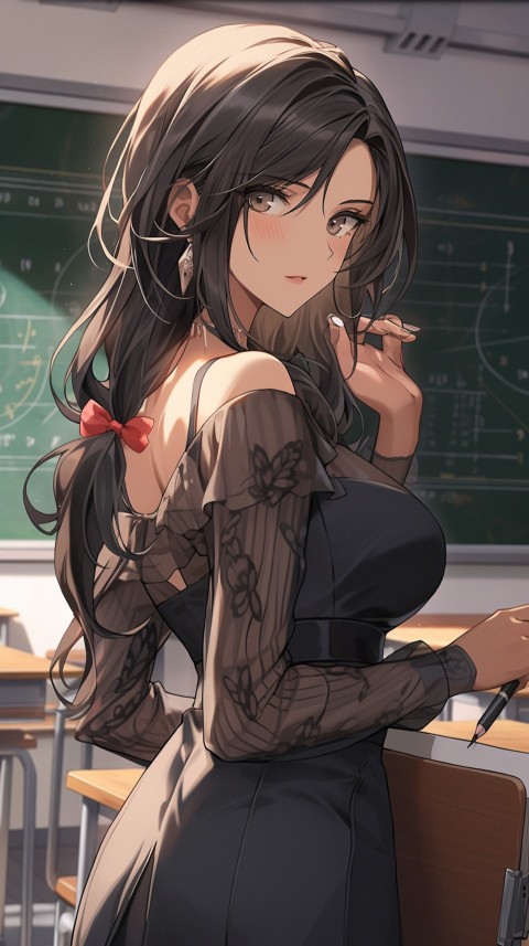 High School Anime Cute Women Teacher (553)