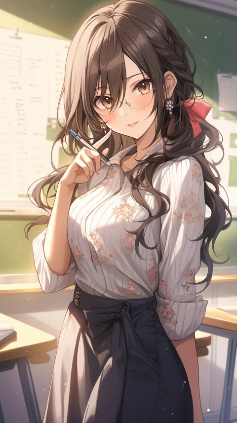 High School Anime Cute Women Teacher (593)