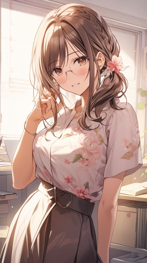 High School Anime Cute Women Teacher (552)