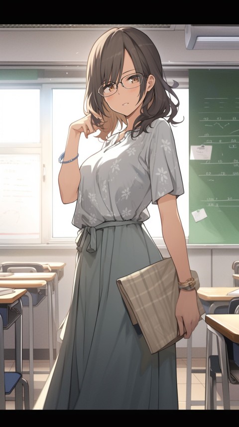 High School Anime Cute Women Teacher (634)