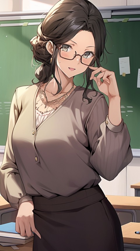 High School Anime Cute Women Teacher (603)