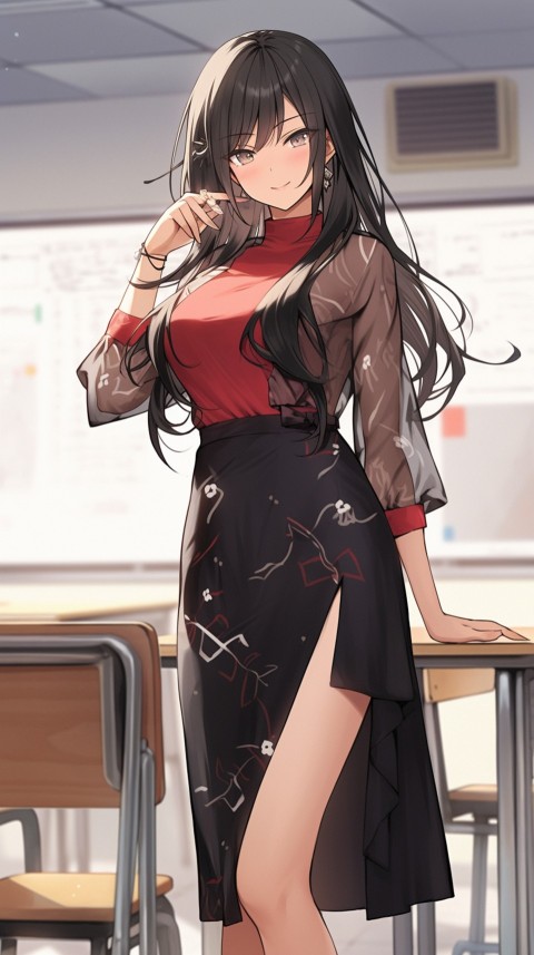 High School Anime Cute Women Teacher (602)