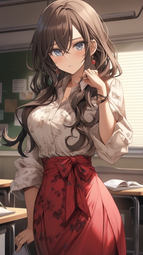 High School Anime Cute Women Teacher (606)