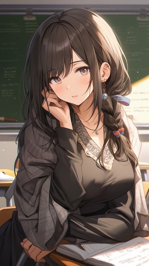 High School Anime Cute Women Teacher (617)