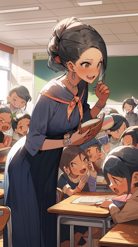 High School Anime Cute Women Teacher (671)