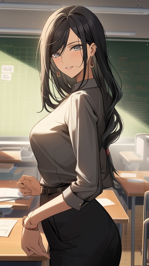 High School Anime Cute Women Teacher (673)