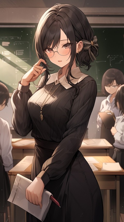 High School Anime Cute Women Teacher (663)