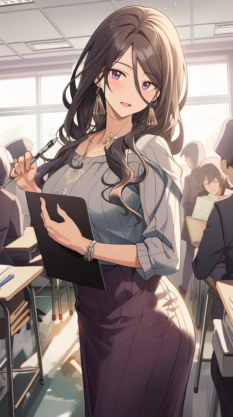 High School Anime Cute Women Teacher (672)
