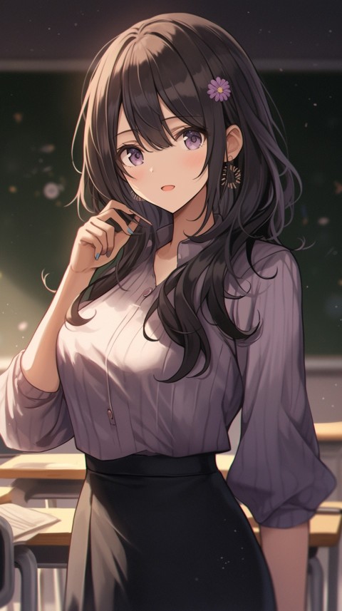 High School Anime Cute Women Teacher (684)